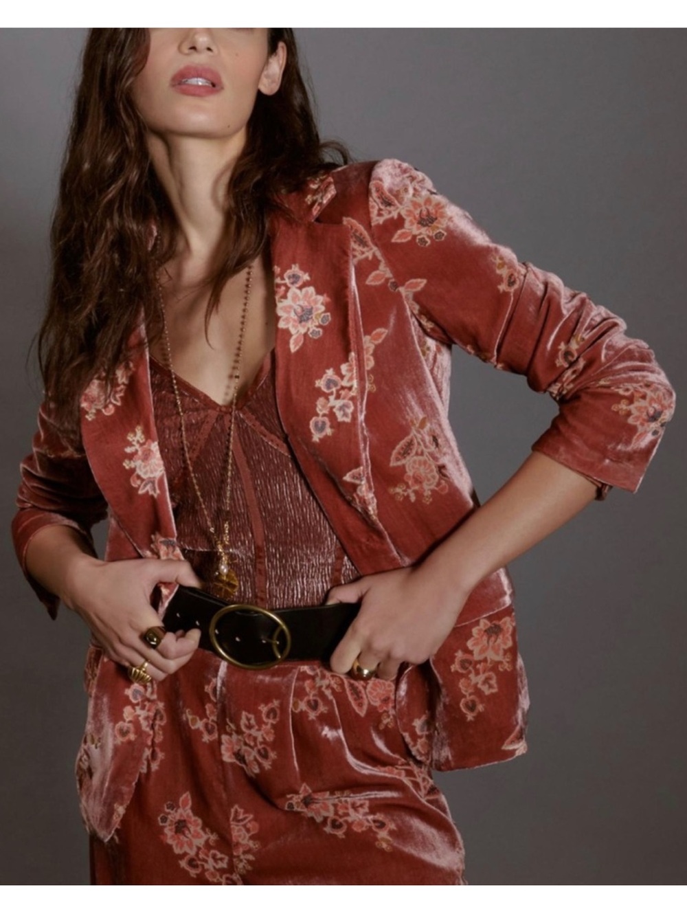 Anthropologie x Hutch - Floral Velvet Blaze
